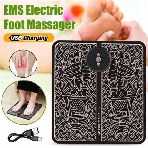 Electric Ems Foot Massage Pad Usb Rechargeable Ems Leg Reshaping Foot Massager Feet Acupuncture