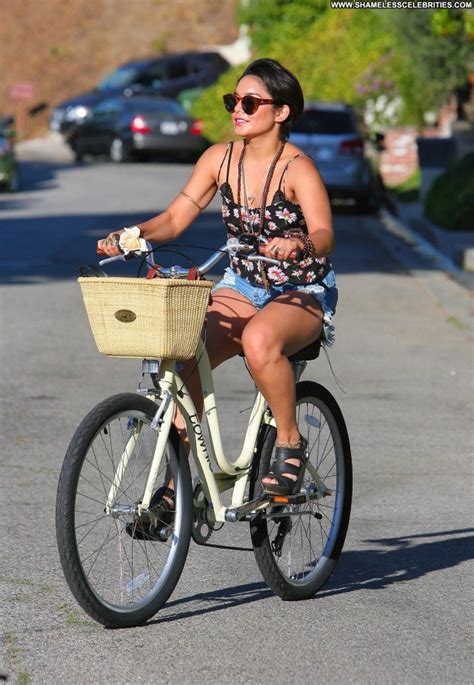 Vanessa Hudgens Studio City Bicycle Posing Hot Beautiful Babe Famous