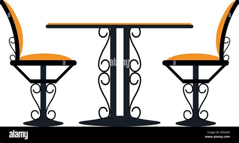 Empty Cafe Chairs Stock Vector Images Alamy