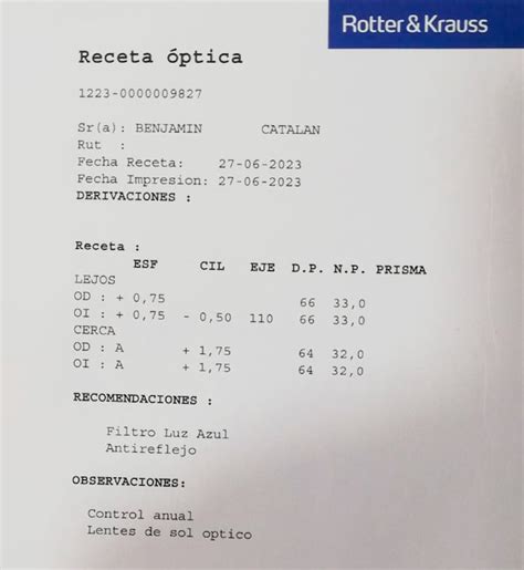 Leer Receta Optica