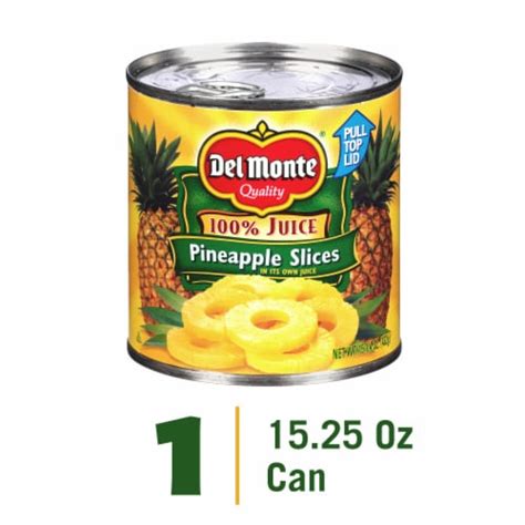 DEL MONTE® Sliced Pineapple in 100% Juice Canned Fruit, 15.25 oz - Pick ‘n Save