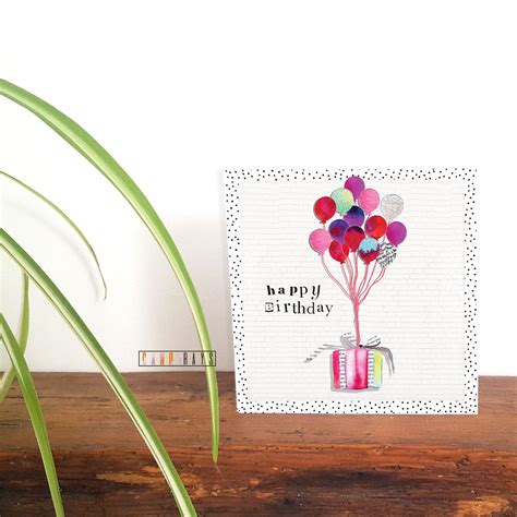 Happy Birthday Balloon Card Daughter Birthday Card | Etsy