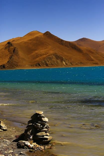 Premium Photo Sacred Lake In Tibet Landscape