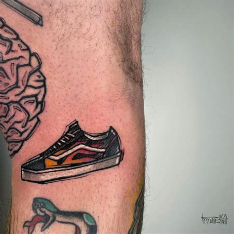 Vans Old School Tattoo Located On The Shin