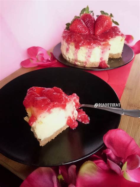 Deliciosa Tarta De Queso Y Fresas Sin AzÚcar AÑadido FÁcil Y RÁpida