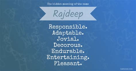 The hidden meaning of the name Rajdeep | Namious