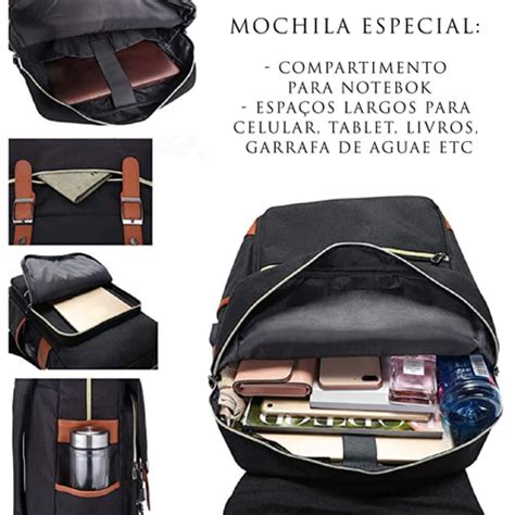 Mochila Masculina Executiva Impermeável Notebook Viagem no Shoptime