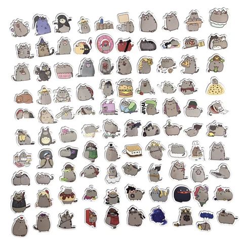 Pusheen cat stickers (100 pcs) Great for cars,... - Depop