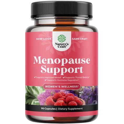 Natural Menopause Relief Supplement Hormone Balance With Dong Quai Vitex Chaste Berry Black