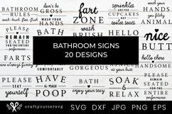 Farmhouse Bathroom Signs Svg Bundle | Home Decor Signs