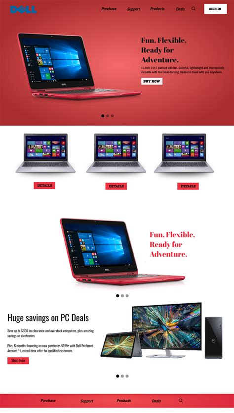 Dell - land page Rebranding :: Behance