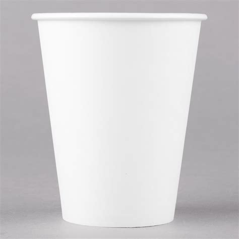 Solo W Oz White Single Sided Poly Paper Hot Cup Case