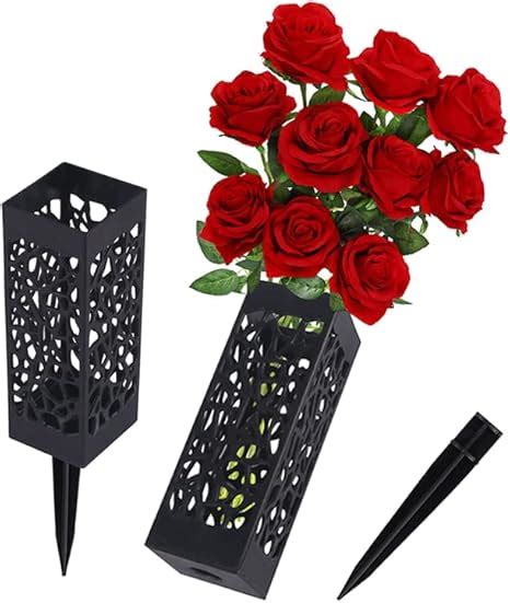 Amazon Bocola Grave Artificial Flower Vase For Cemetery