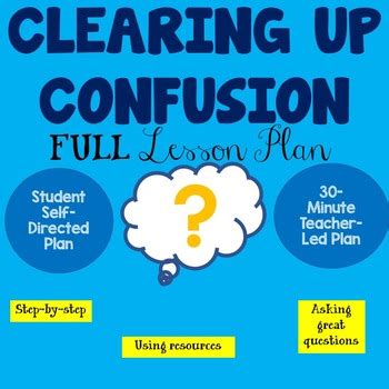 Clearing Confusion FULL Lesson Plan By The Motivate Shop TpT