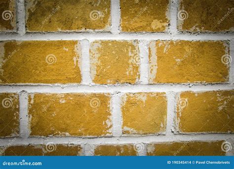 Yellow Brick Wall Background Stock Photo - Image of pattern, surface: 190345414