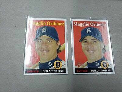 Magglio Ordonez Topps Heritage Yellow White Name Sp Detroit