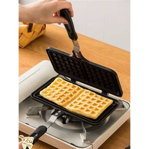 Rectangle Shape Non-stick Metal Waffle Maker Pan Tool DIY Waffle Iron ...