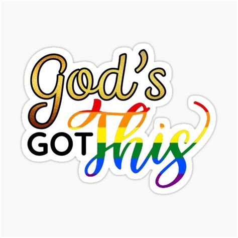 Gods Got This Lgbtq Sticker For Sale By Kcabdelnour Redbubble