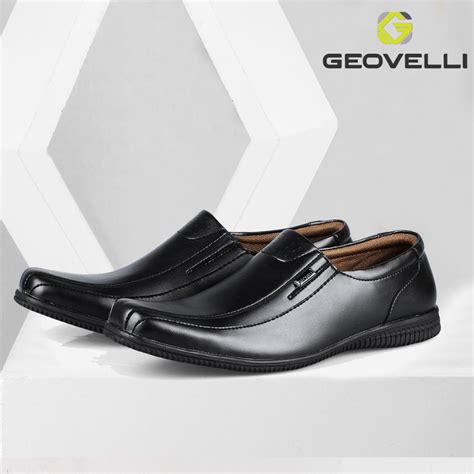 Jual Sepatu Pantopel Sepatu Pantofel Kulit PU Geovelli Formal Kerja