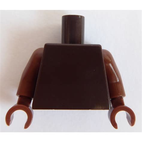 Lego Undecorated Torso With Reddish Brown Hands And Arms