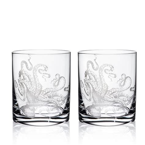 Two Lucy Rocks Glasses, crafted from exquisite crystal glassware by