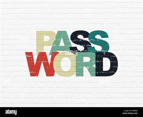 Privacy concept: Password on wall background Stock Photo - Alamy