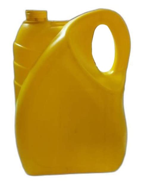 5 L Yellow HDPE EDIBLE OIL CAN For Chemical Use For Storage Oils At