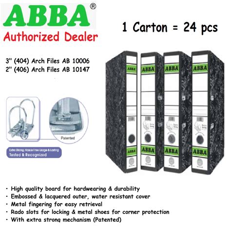 ABBA SILVER Arch File 3 Inch 2 Inch 24 Pcs Per Carton Shopee Malaysia