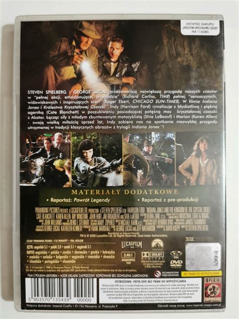 DVD INDIANA JONES I KRÓLESTWO KRYSZTAŁOWEJ CZASZKI Fabularne i