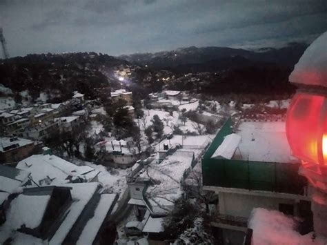 Season's Second Snowfall in Kasauli - Hotel Kasauli Regency