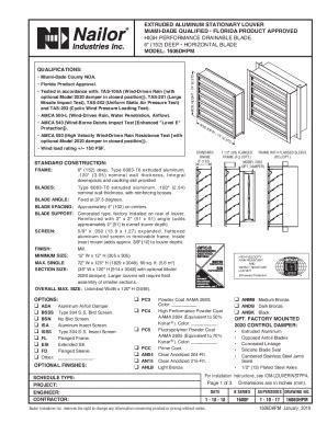 Fillable Online Submittal Model 1606DHPM Extruded Aluminum Stationary