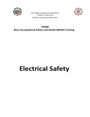 Understanding Electrical Safety For Occupational Health And Course Hero