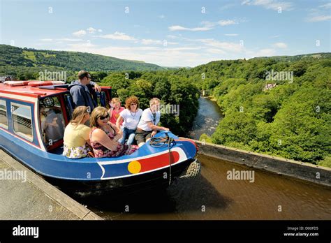 Pontcysyllte Aqueduct Finished Carries Canal Boats On Llangollen