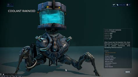 New Coolant Raknoid found on Fortuna spawn with Exploiter Orb : Warframe