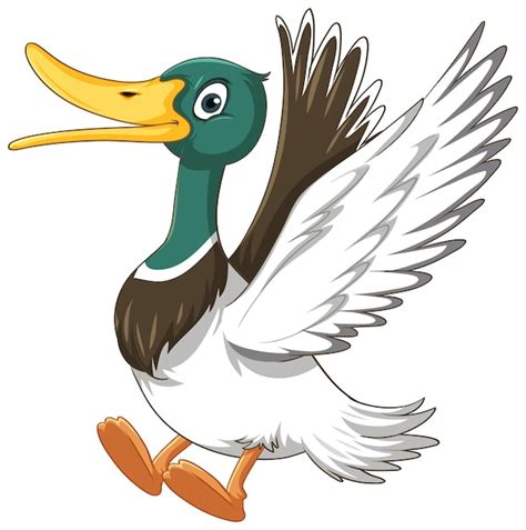 Free Vector | Happy mallard duck cartoon character