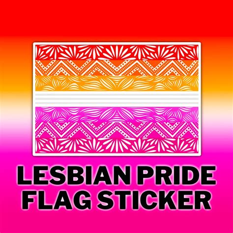 Lesbian Pride Flag Vinyl Sticker WATERPROOF LGBTQ Sticker Water Bottle Sticker Laptop Sticker