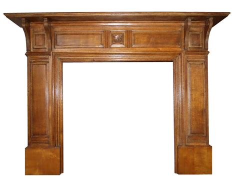 Buy Online: Edwardian Circa 1900 Oak Wood Mantel Fireplace Surround