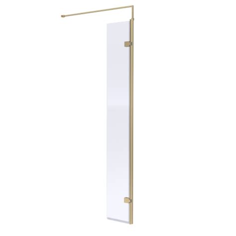 Hudson Reed Brushed Brass Swing Return Screen 300mm