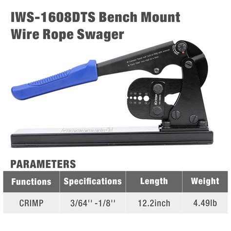 Icrimp Bench Swaging Tool For Crimping Aluminum Wire Rope End Sleeve