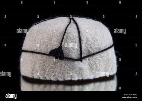 Traditional Georgian Hat On The Black Stock Photo Alamy