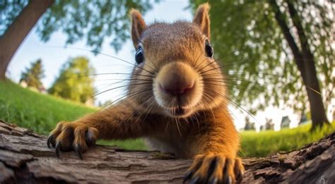 Premium Photo Closeup Of Cute Squirrel In The Park Cute Squirrel In