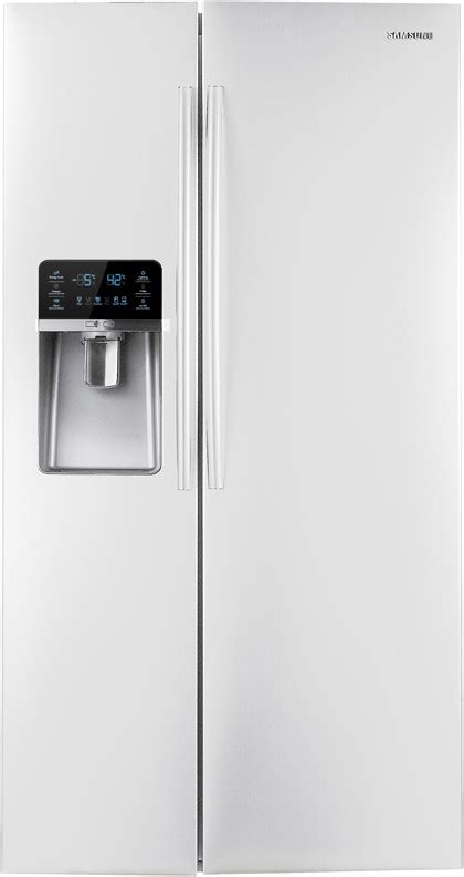 Samsung Rsg307aawp 296 Cu Ft Side By Side Refrigerator With Spill Proof Glass Shelves Twin