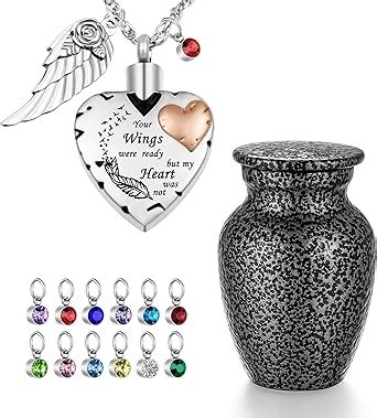 Amazon Dletay Heart Cremation Necklace For Ashes Small Urns For