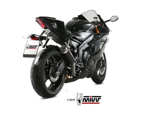 MIVV Slip On GPpro Carbon Alto High Up Exhaust For Yamaha YZF R6 2017