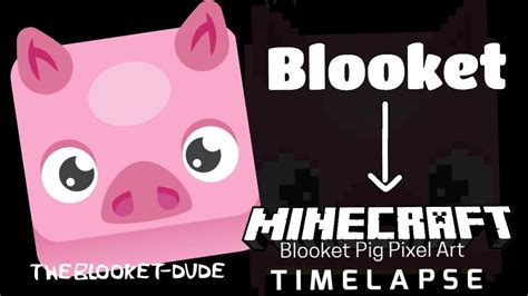 Blooket Minecraft Pixel Art | Pig TIMELAPSE | - YouTube