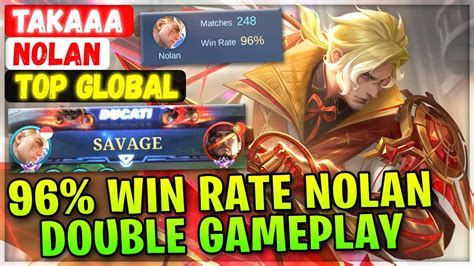 Savage Win Rate Nolan Double Gameplay Top Rank Global Takaaa