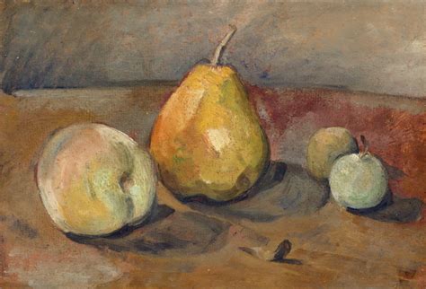 Nature Morte Poire Et Pommes Vertes Paul C Zanne Mus E De L Orangerie