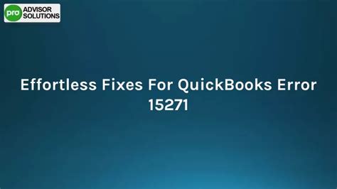 Ppt An Easy Method To Resolve Quickbooks Error Powerpoint