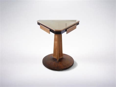 Triangular Console Table With Glass Top 1950s For Sale At 1stdibs