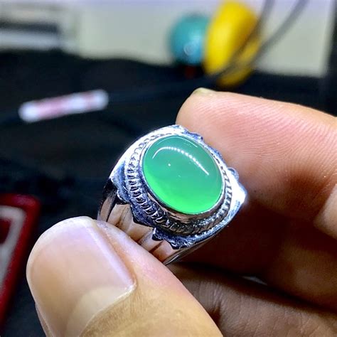 Jual Cincin Hijau Green Chalcedony Shopee Indonesia